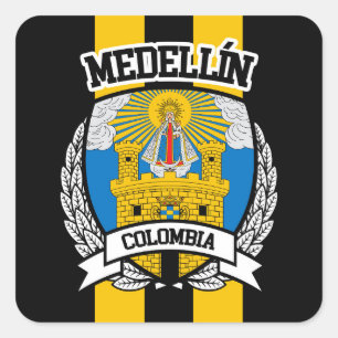 Pegatina Cuadrada Medellín