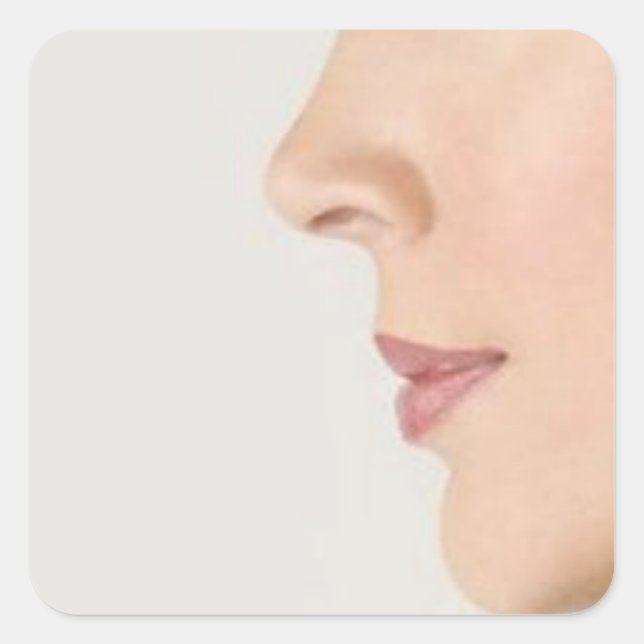 Pegatina Cuadrada Media cara (Anverso)