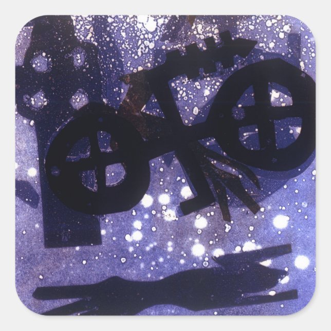 Pegatina Cuadrada Medianoche (Anverso)