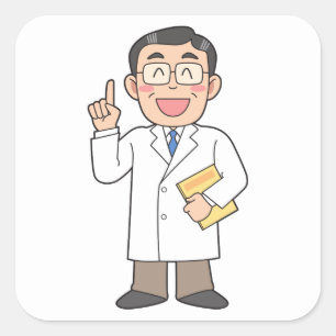 Pegatina Cuadrada Médica