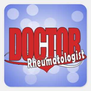 Pegatina Cuadrada MÉDICA LOGO Rheumatólogo