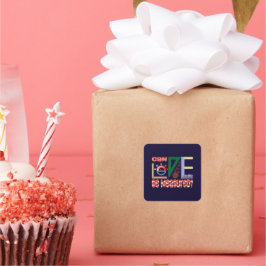 Pegatina Cuadrada Medidas del Amor