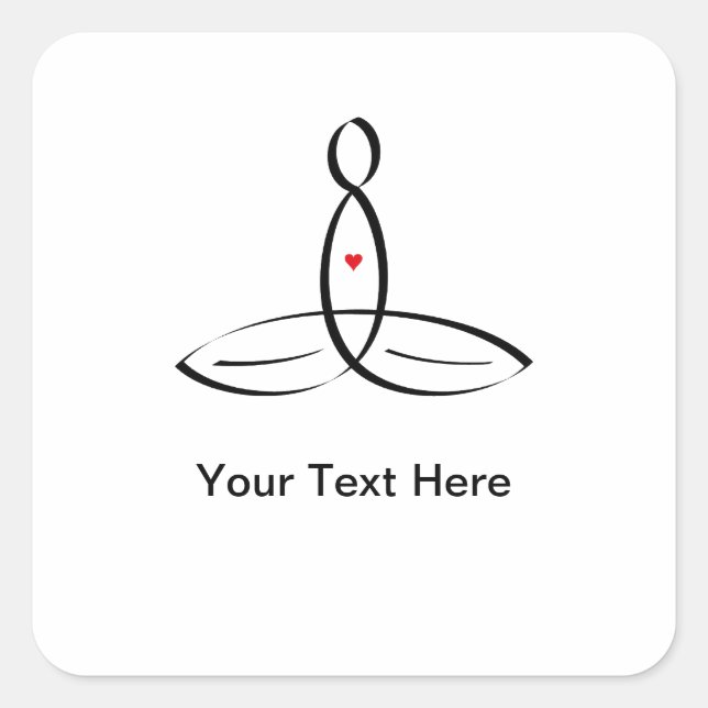 Pegatina Cuadrada Medidor estilizado con texto de personalizable (Anverso)