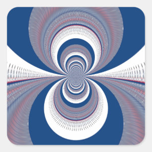 Pegatina Cuadrada Medio azul