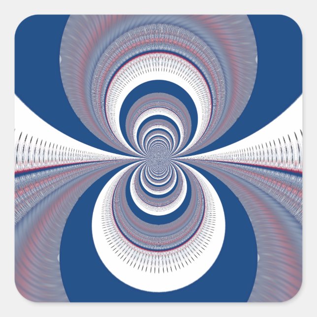 Pegatina Cuadrada Medio azul (Anverso)