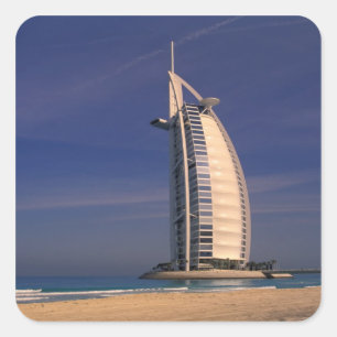 Pegatina Cuadrada Medio Oriente, Emiratos Árabes Unidos, Dubái, Burj