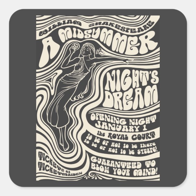 Pegatina Cuadrada Medio verano de amor (Anverso)