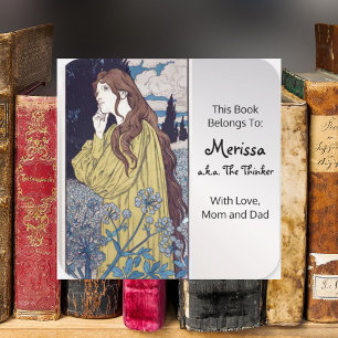 Pegatina Cuadrada Meditación de Eugene Grasset