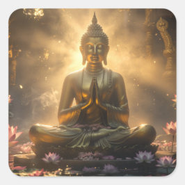 PEGATINA CUADRADA MEDITACIÓN - YOGA - CARPE DIEM