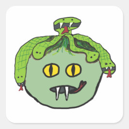 Pegatina Cuadrada Medusa