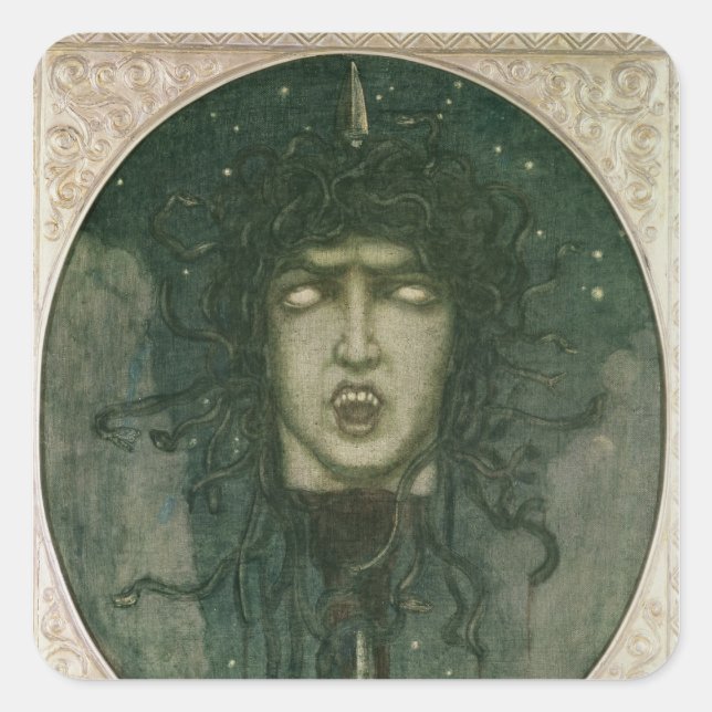 Pegatina Cuadrada Medusa, 1919 (Anverso)