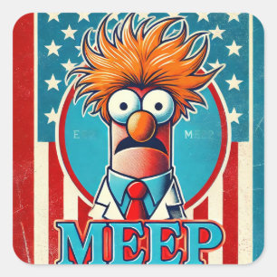 Pegatina Cuadrada MEEP Trump