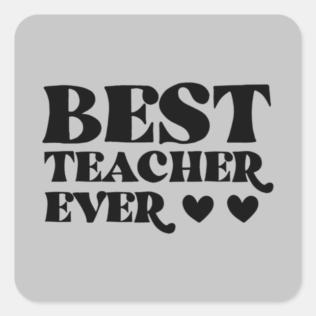 Pegatina Cuadrada Mejor asistente de profesores de todos los tiempos (Anverso)