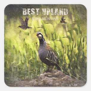 Pegatina Cuadrada Mejor Caza de Pájaros de Upland