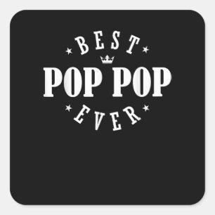 Pegatina Cuadrada Mejor Diseño Pop Pop Ever - Pop
