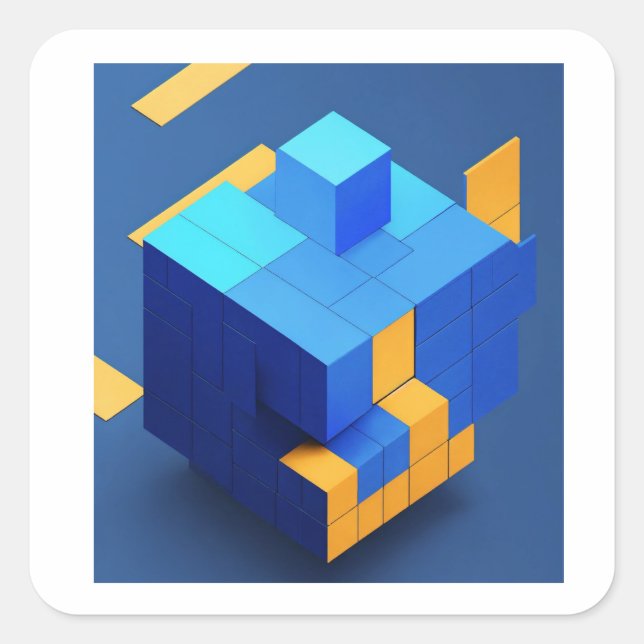 Pegatina Cuadrada mejor estimulante (Anverso)