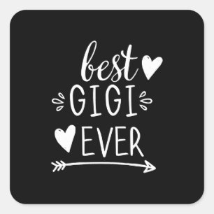 Pegatina Cuadrada Mejor Gigi La Abuela Regala La Abuela Gigi Long