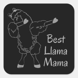 Pegatina Cuadrada MEJOR idea de regalo del día de la madre de LLAMA 