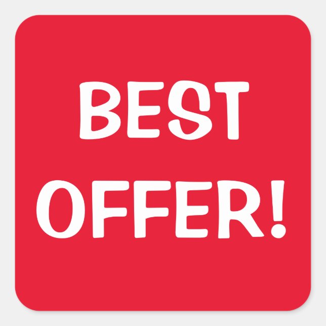 PEGATINA CUADRADA ¡MEJOR OFERTA! (Anverso)