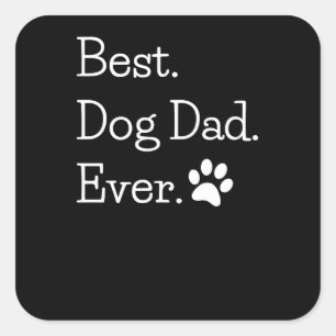 Pegatina Cuadrada Mejor Papá Perro