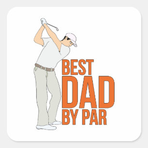 Pegatina Cuadrada Mejor Papá Por Par
