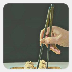 Pegatina Cuadrada Mejor regalo para el amante del sushi