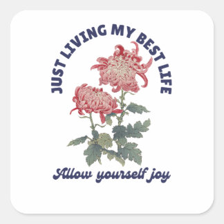 Pegatina Cuadrada Mejor Vida