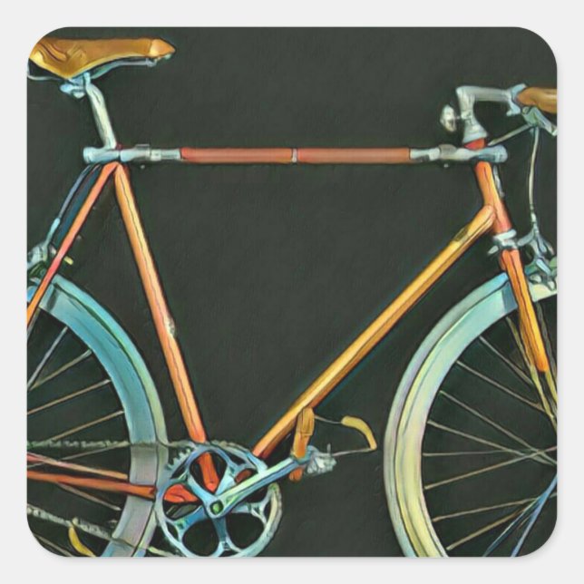 Pegatina Cuadrada Mejores regalos para ciclistas 2022 (Anverso)