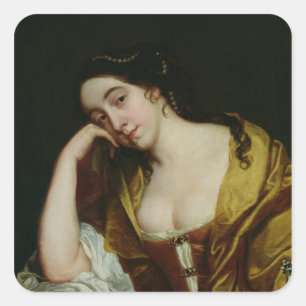 Pegatina Cuadrada Melancolía