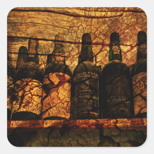 Pegatina Cuadrada Mellow Oak (Anverso)