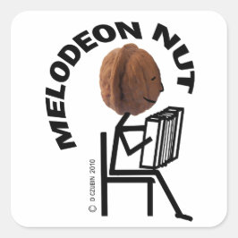 Pegatina Cuadrada Melodeon Nut