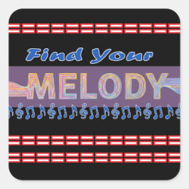 Pegatina Cuadrada melody T-Shirt