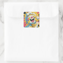 Pegatina Cuadrada Melting Joy – Ice Cream Pop Art Explosion