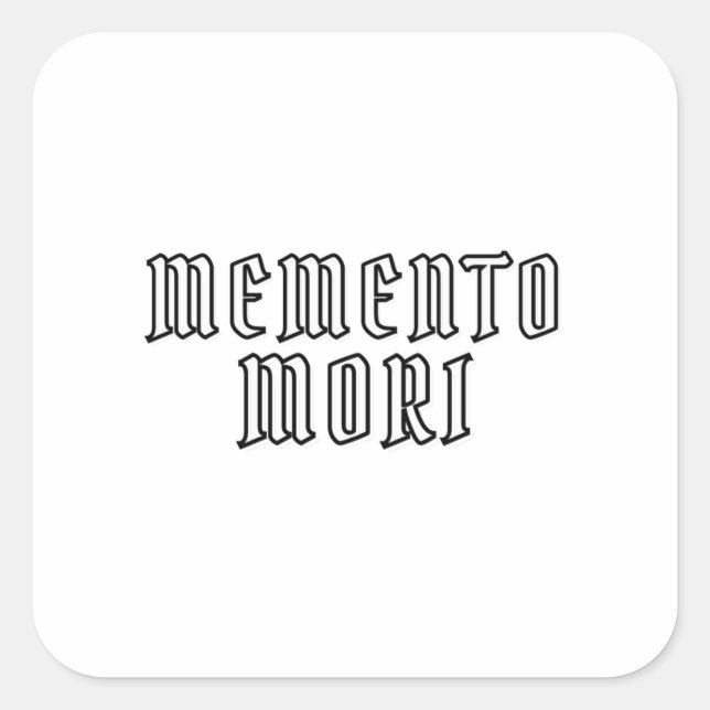 Pegatina Cuadrada Memento Mori (Anverso)