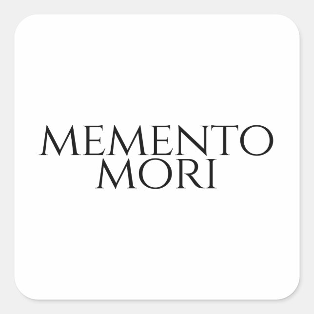Pegatina Cuadrada Memento Mori (Anverso)