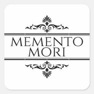 Pegatina Cuadrada Memento Mori