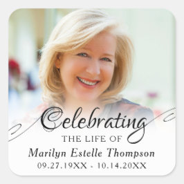 Pegatina Cuadrada Memorial CELEBRANDO LA VIDA DE LA Foto