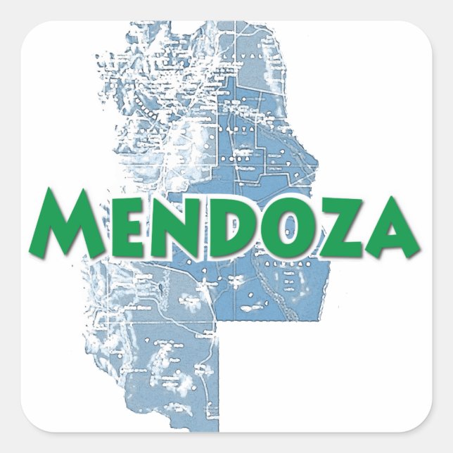 Pegatina Cuadrada Mendoza (Anverso)