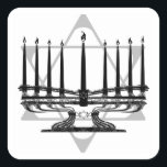 Pegatina Cuadrada Menorah y Star<br><div class="desc">Material gráfico original de Thedustyphoenix.</div>