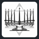 Pegatina Cuadrada Menorah y Star<br><div class="desc">Material gráfico original de Thedustyphoenix.</div>