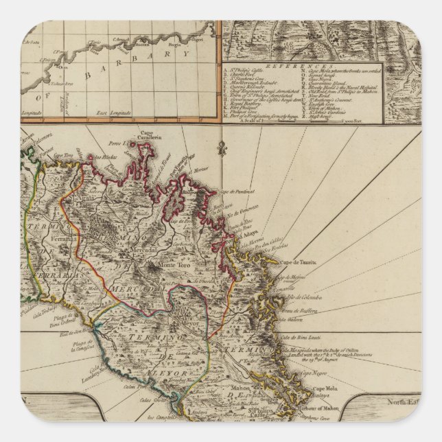 Pegatina Cuadrada Menorca (Anverso)