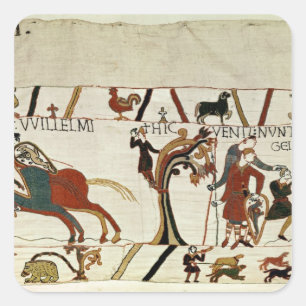 Pegatina Cuadrada Mensajeros del Duke William al Guy de