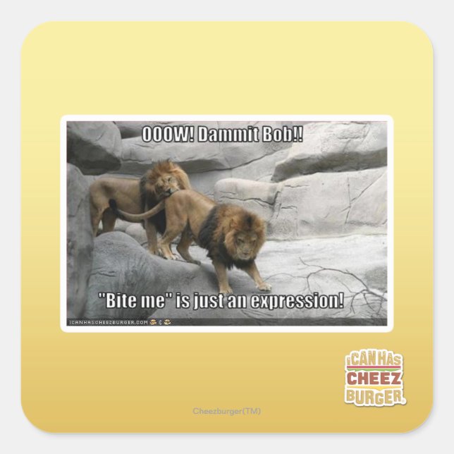 Pegatina Cuadrada ¡Mentirme es sólo una expresión! (Anverso)