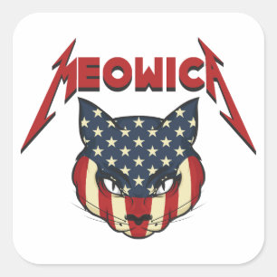 Pegatina Cuadrada Meowica
