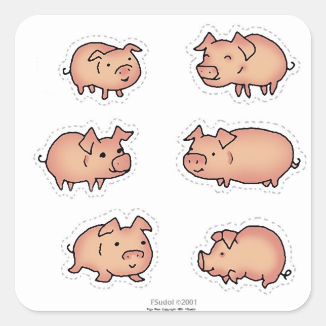 Pegatina Cuadrada Mercadería FSudolArt (Anverso)