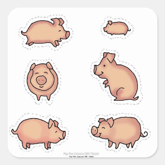 Pegatina Cuadrada Mercadería FSudolArt (Anverso)