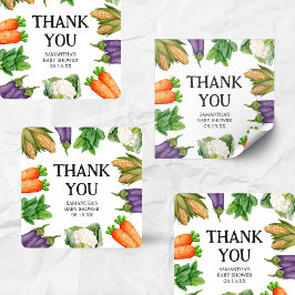 Pegatina Cuadrada Mercado de agricultores en Baby Shower Square