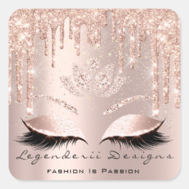 Pegatina Cuadrada Mercedes Beauty azota al Rosa de Lotus Bridal Purp