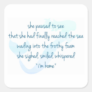 Pegatina Cuadrada Mermaid