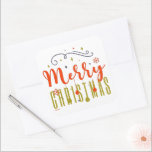 PEGATINA CUADRADA MERRY CHRISTMAS<br><div class="desc">Sea la estrella de los Navidades que comen con este lindo diseño o dásela como el regalo perfecto para Navidades para un amigo o pariente. Feliz Navidad!</div>